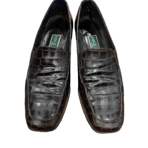 Cole Haan Bown Womens Crocodile Print Loafers Flat Leather Size 7 B - Picture 3 of 9